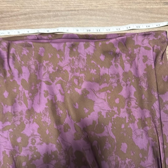 Nordstrom rack women’s maxi skirt XL brown and purple lightweight floral print - Picture 6 of 10